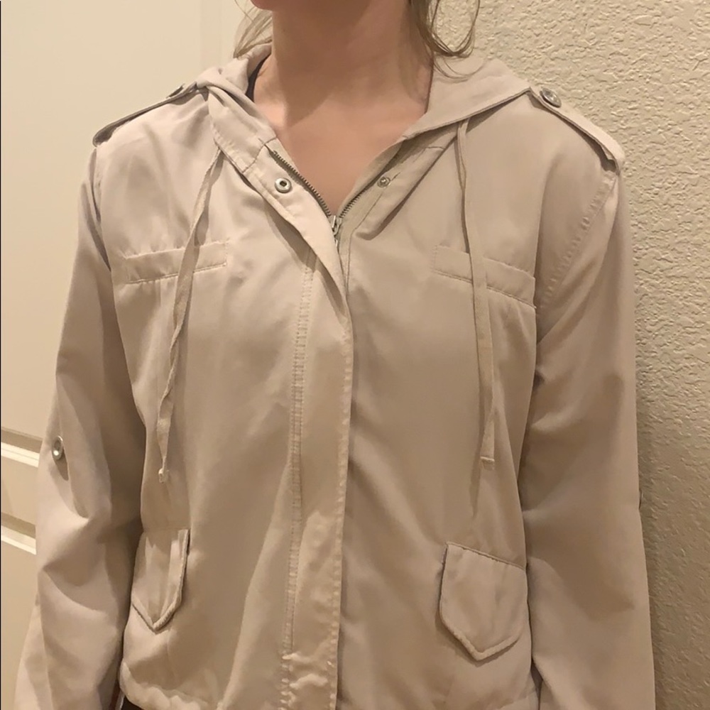 Forever 21 Beige Jacket, Full-Zip
